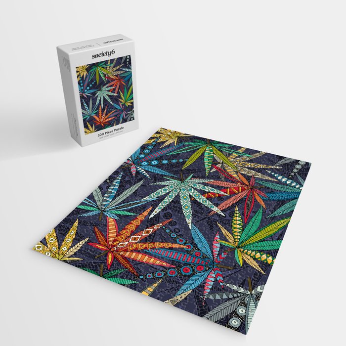 boho weed midnight Jigsaw Puzzle Gallery Image 2