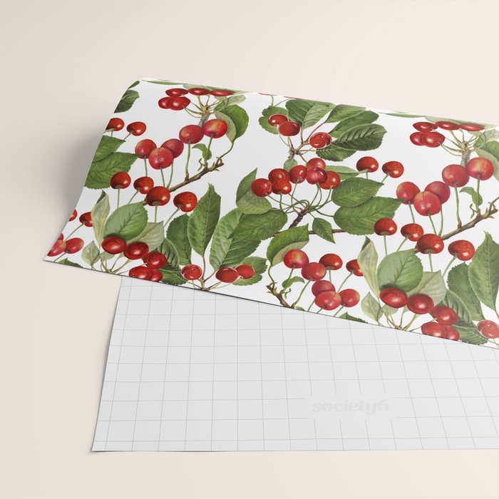 Lush Cherry Orchard Sweet Summer Fruits Wrapping Paper Gallery Image 2