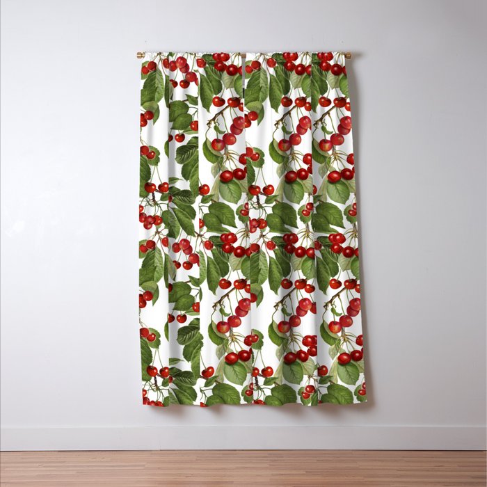 Lush Cherry Orchard Sweet Summer Fruits Window Curtain Gallery Image 3