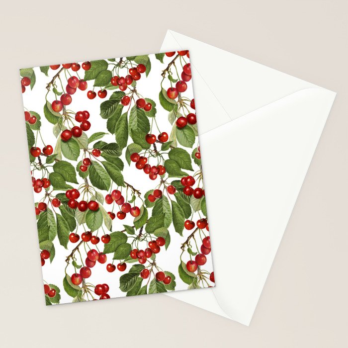 Lush Cherry Orchard Sweet Summer Fruits Stationery Card Gallery Image 2