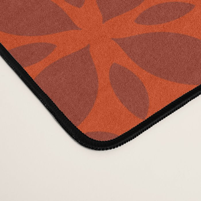 Rich Red Oriental Blooms Desk Mat Gallery Image 4