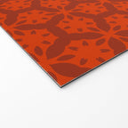 Rich Red Oriental Blooms Welcome Mat Gallery Image 2