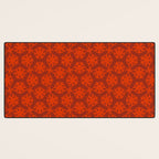 Rich Red Oriental Blooms Desk Mat Gallery Image 3