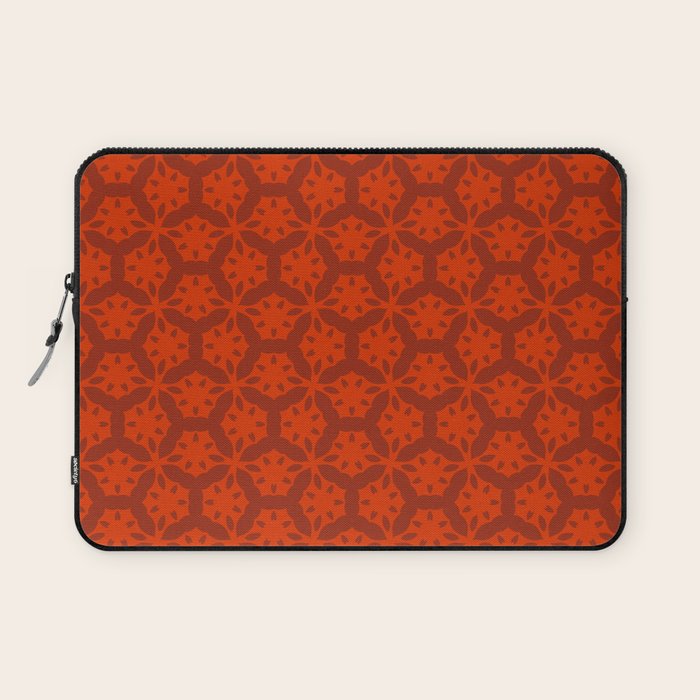 Rich Red Oriental Blooms Laptop Sleeve Gallery Image 1