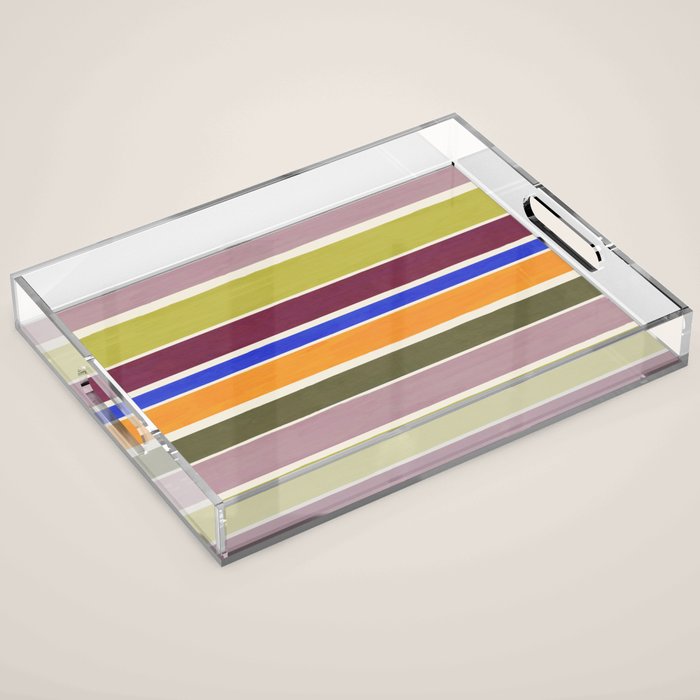 Modern Craft Summer Collection - Roman Stripes Acrylic Tray Gallery Image 1