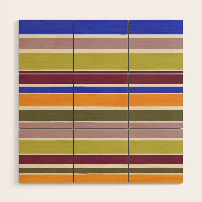 Modern Craft Summer Collection - Roman Stripes Wood Wall Art Gallery Image 1