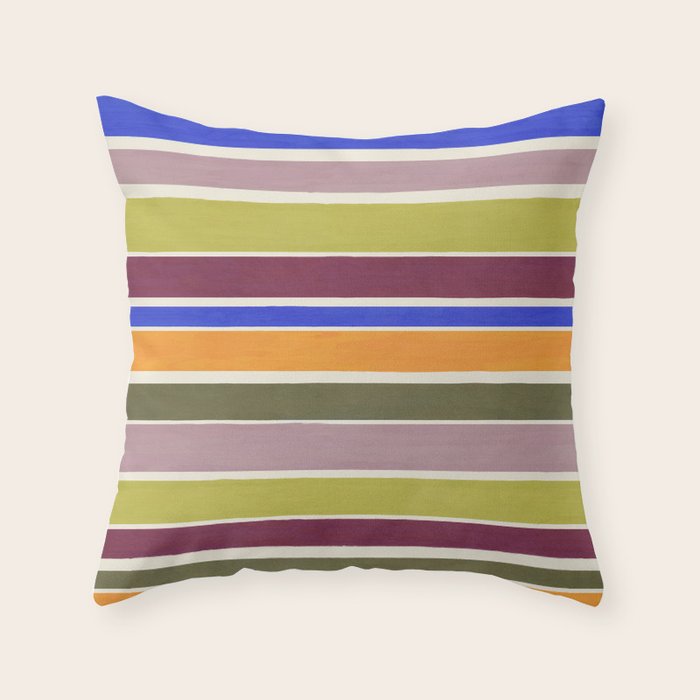 Modern Craft Summer Collection - Roman Stripes Throw Pillow Gallery Image 6