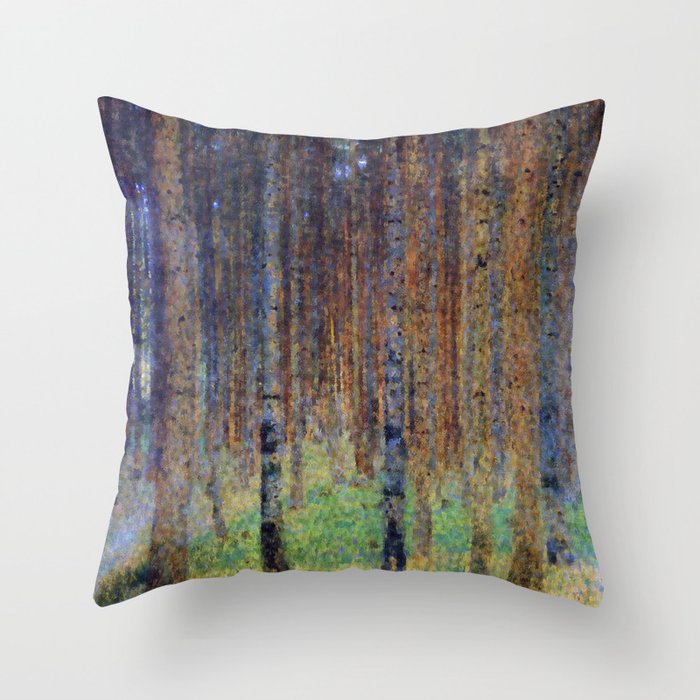 Gustav Klimt Pine Forest II Throw Pillow Gallery Image 6