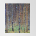 Gustav Klimt Pine Forest II Throw Blanket Gallery Image 2