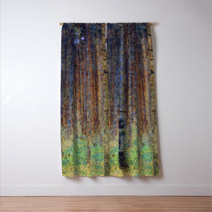 Gustav Klimt Pine Forest II Window Curtain Gallery Image 3
