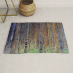 Gustav Klimt Pine Forest II Rug Gallery Image 1