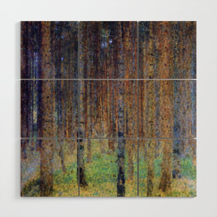 Gustav Klimt Pine Forest II Wood Wall Art Gallery Image 1