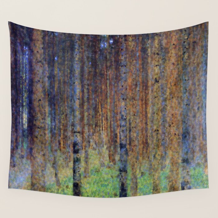 Gustav Klimt Pine Forest II Wall Tapestry Gallery Image 4