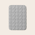 Abstract black and white line doodle pattern Bath Mat Gallery Image 1