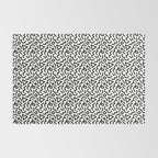 Abstract black and white line doodle pattern Rug Gallery Image 2