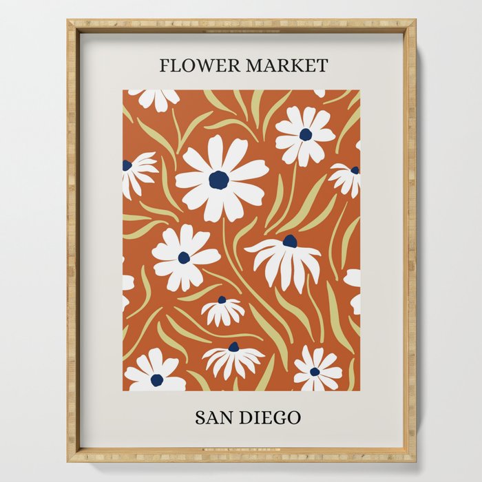 Flower Market, San Diego Serving Tray Gallery Image 1