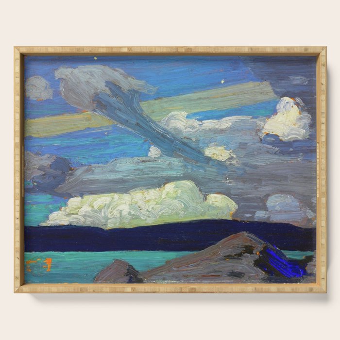Tom Thomson Clouds ("The Zeppelins") 1915 Canadian Landscape Artist Serving Tray Gallery Image 1