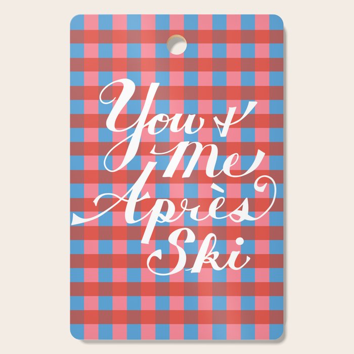 You and Me Apres Ski in Plaid Cutting Board Gallery Image 1