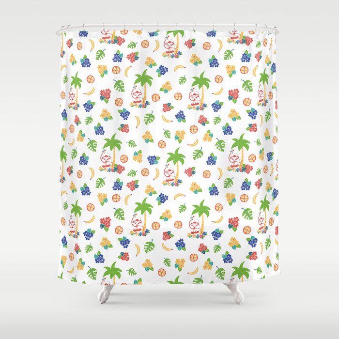 Tropical Monkey Island Shower Curtain Gallery Image 1