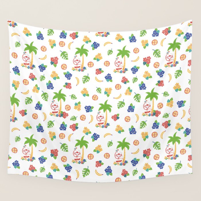 Tropical Monkey Island Wall Tapestry Gallery Image 4