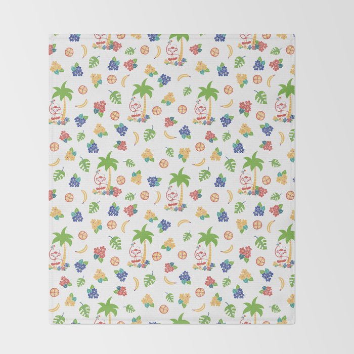 Tropical Monkey Island Throw Blanket Gallery Image 2