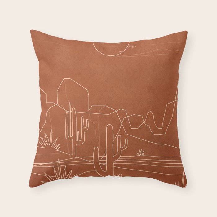 Sun over the Desert 3 Throw Pillow Gallery Image 6