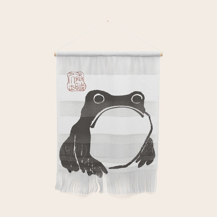 Matsumoto Hoji Japanese Grumpy Frog Art Print Wall Hanging Gallery Image 1