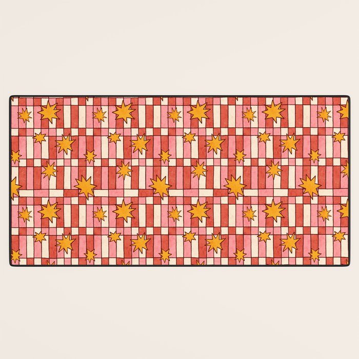 Retro Starry Plaid Desk Mat Gallery Image 3