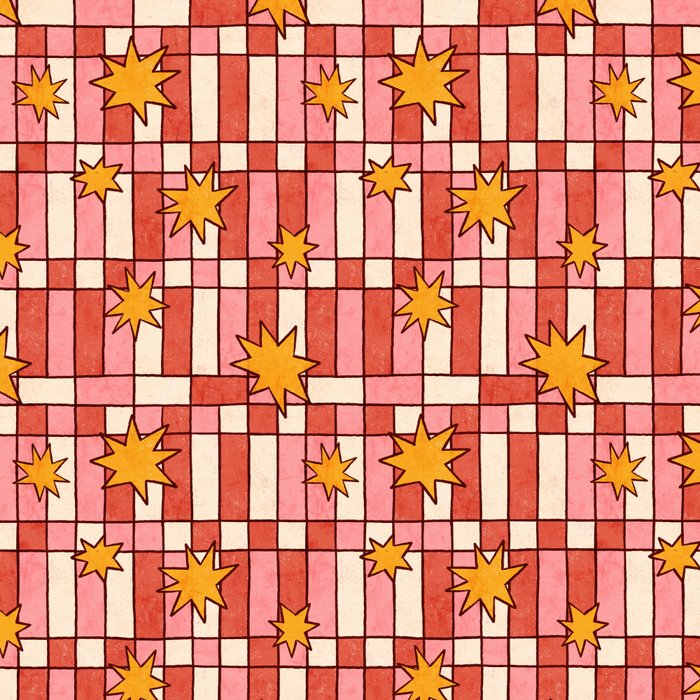 Retro Starry Plaid Coffee Mug Gallery Image 2