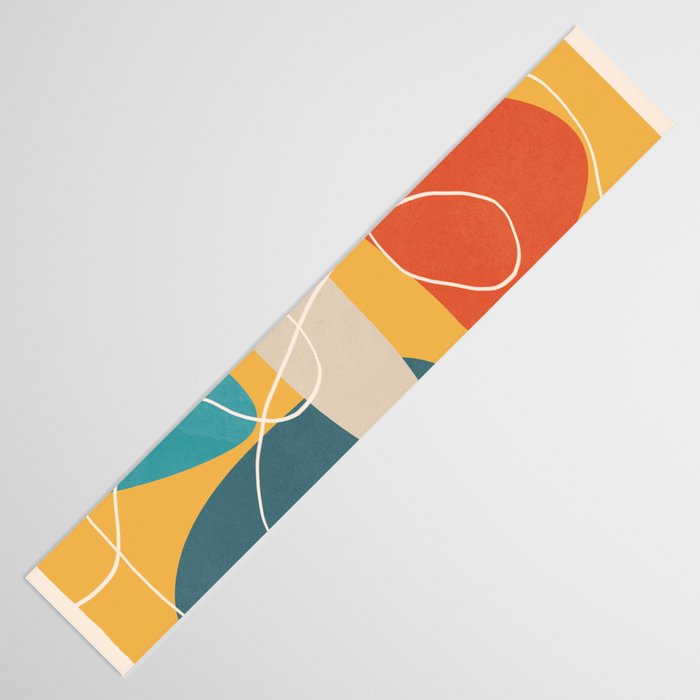Minimal Colorful Abstract Shapes 3 Table Runner Gallery Image 3