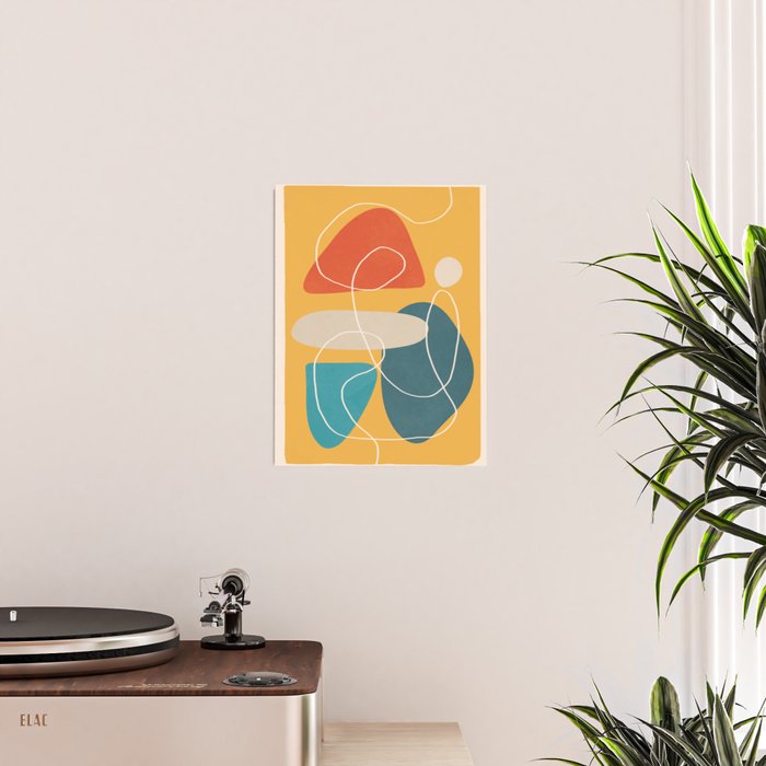 Minimal Colorful Abstract Shapes 3 Poster Gallery Image 2