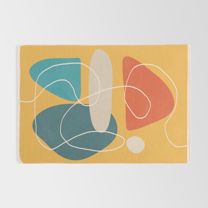 Minimal Colorful Abstract Shapes 3 Rug Gallery Image 2