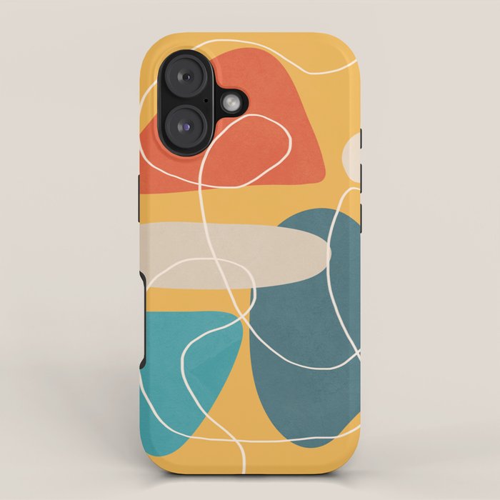 Minimal Colorful Abstract Shapes 3 iPhone Case Gallery Image 1