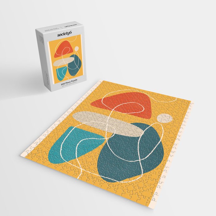 Minimal Colorful Abstract Shapes 3 Jigsaw Puzzle Gallery Image 2