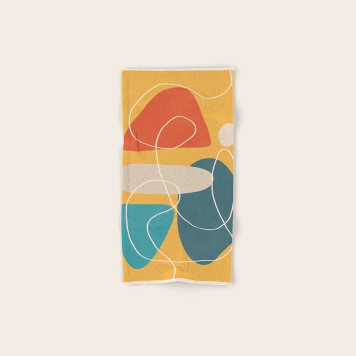 Minimal Colorful Abstract Shapes 3 Bath Towel Gallery Image 1