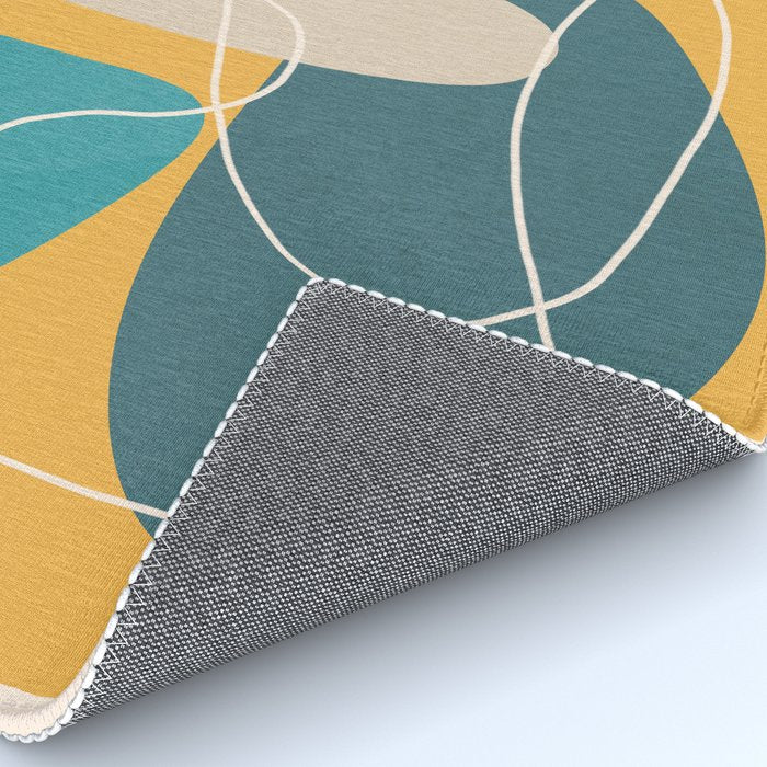 Minimal Colorful Abstract Shapes 3 Rug Gallery Image 4