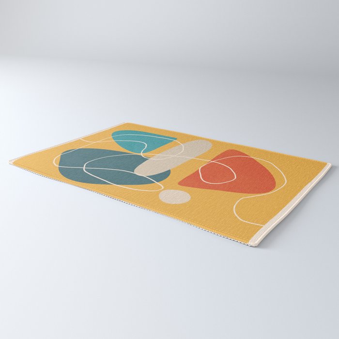 Minimal Colorful Abstract Shapes 3 Rug Gallery Image 3