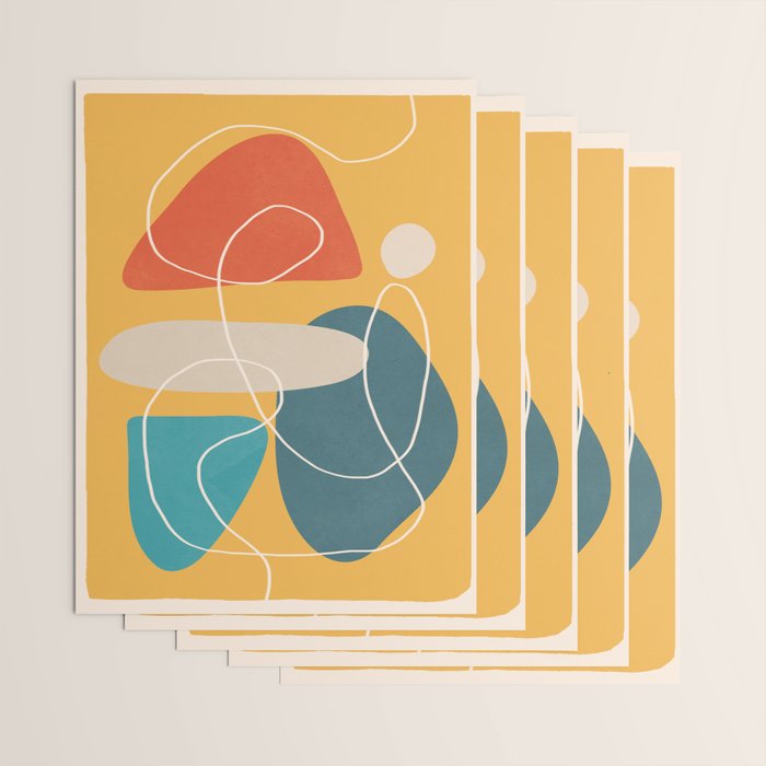Minimal Colorful Abstract Shapes 3 Wrapping Paper Gallery Image 3