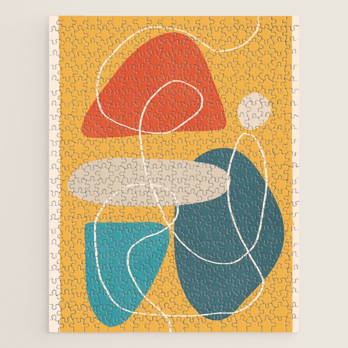 Minimal Colorful Abstract Shapes 3 Jigsaw Puzzle Gallery Image 1