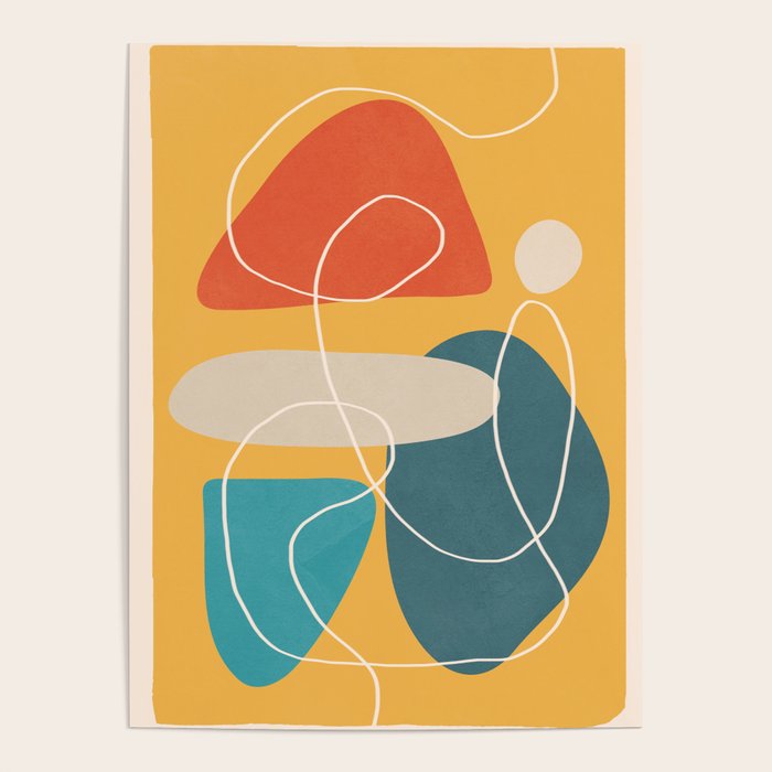 Minimal Colorful Abstract Shapes 3 Poster Gallery Image 4
