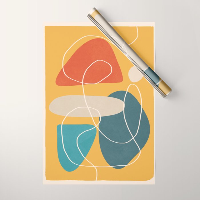 Minimal Colorful Abstract Shapes 3 Wrapping Paper Gallery Image 1