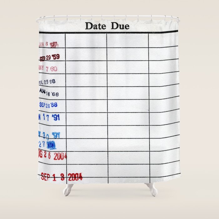 Date Due #2 - Retro Photograph Shower Curtain Gallery Image 1