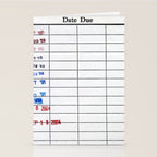 Date Due #2 - Retro Photograph Stationery Card Gallery Image 2