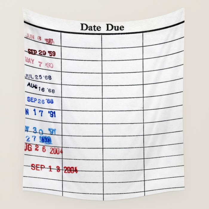 Date Due #2 - Retro Photograph Wall Tapestry Gallery Image 1