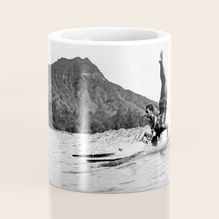 Surfing Diamond Head, Hawaii Coffee Mug Gallery Image 4