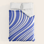  Wavy Stripes XXXIV - Bright Blue Comforter Gallery Image 6