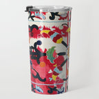 Ikat Suzani  Antique Uzbekistan Tribal Wedding Bedsheet Print Travel Mug Gallery Image 3