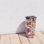 Ikat Suzani  Antique Uzbekistan Tribal Wedding Bedsheet Print Travel Mug Gallery Image 4