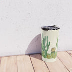 In my happy place - hedgehog meditating in cactus jungle Travel Mug Gallery Image 4
