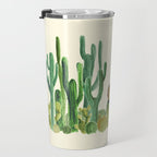 In my happy place - hedgehog meditating in cactus jungle Travel Mug Gallery Image 3